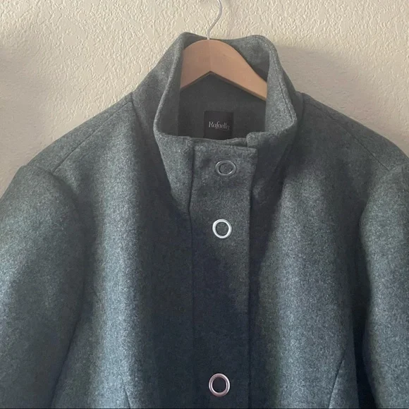 SOLD Rafaella Plus Size Black & Gray Color Block Outerwear Coat - Picture 5 of 9